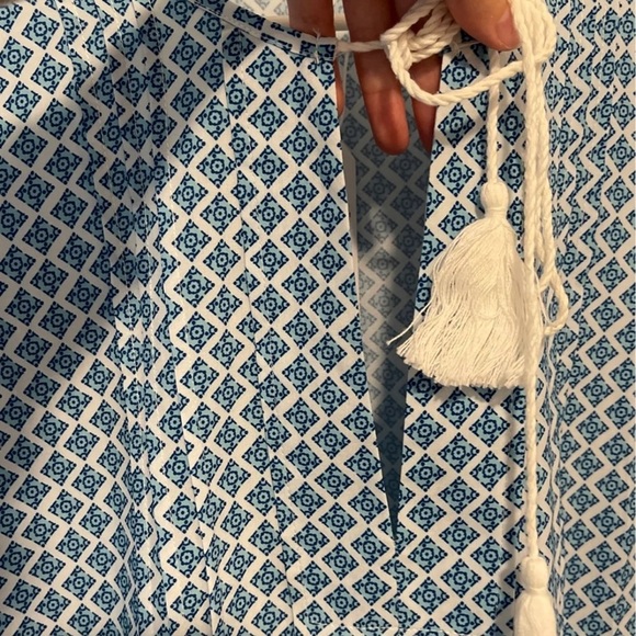 NWT Blue midi dress bathing suit coverup boho dress - Picture 4 of 8